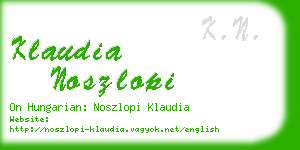 klaudia noszlopi business card